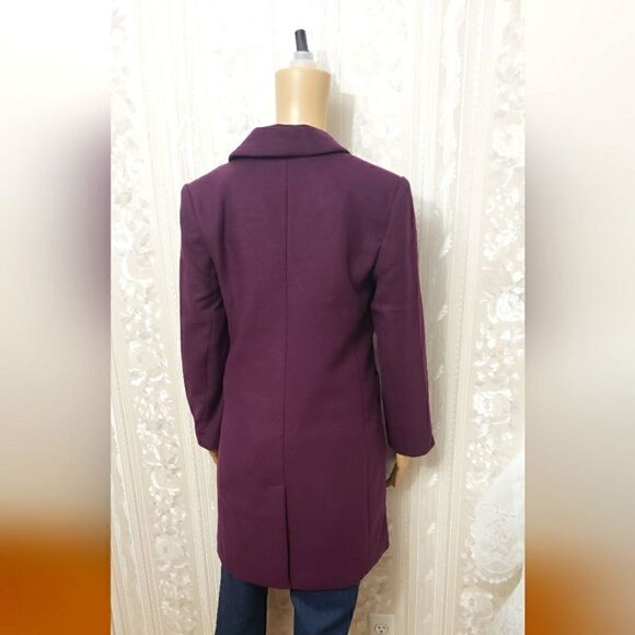Banana Republic Classic Coat NWT  Dark Purple Color - Picture 7 of 9